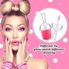 18 Pieces Honey Pots Shaped Lip Gloss Tube Empty Plastic Lip Gloss Container Mini Clear Refillable Lip Balm Bottle Container with 2 Pieces Plastic Funnels for Women DIY Cosmetics, 6 ml