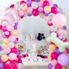 Dog Balloon Arch Garland, Pink Purple Dog Print Balloons with Bone Foil Balloons for Dog Birthday Decorations Girls Birthday Pet Dog Party Supplies
