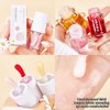 Alisesun 3 Pcs Fruity Plumping Lip Oil Moisturizing Hydrating Lip Care Hydrating Lip Gloss Tinted Lip Balm, Long Lasting & Nourishing Lip Glow Oil, Non-sticky Fresh Texture