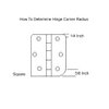 Dynasty Hardware 4 inch Spring Loaded Door Hinge Self Closing with 5/8" Radius Corners, Satin Brass - Pack of 2 Hinges