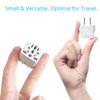 Europe to US Plug Adapter EU/UK/AU/in/CN/JP/Asia/Italy/Brazil to USA (Type A & B) American Travel Adapter and Converter, Wall Outlet Power Charger Converter (White)