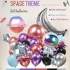 Galaxy Space Balloon Garland Kit 140pcs purple blue black Outer Space Astronaut Moon & Star Diy 4D planet Balloons for girl two the moon birthday decorations Kids Party Supplies