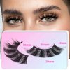 Losha Lashes 6 Pairs Fluffy False Eyelashes for Women 20mm Long Dramatic Faux Mink Strip 5D Lashes Pack for Gorgeous Makeup