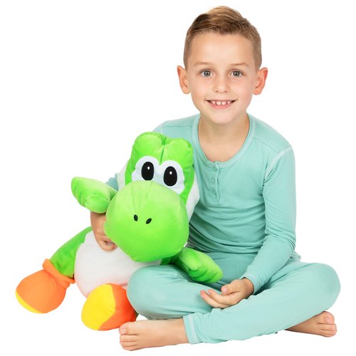 Franco Kids Bedding Super Soft Plush Cuddle Pillow Buddy, One Size, Mario Yoshi