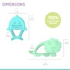 melii Baby Teethers, 100% Food Grade Silicone, Multiple Soft Textures to Soothe Baby's Gums, Teething Toy, BPA Free, Dino & Shark