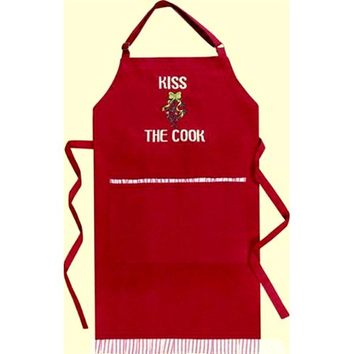 29X31Adult CANVAS APRON,KISS THE COOK