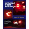 AUTOONE 3156 3157 LED Strobe Brake Light Bulbs, Super Bright Tail light 3056 3057 4157 3047 4057 3457 Halogen Replacement Bulb Brilliant Red, Pack of 2