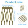 30Pcs 5 Teeth Small Hair Side Combs Hair Comb Clip Metal Small Tiny Side Hair Combs Plain Blank Crafting DIY Slide Combs Bridal Wedding Veil Combs for Women Decorative Jewelry Making (Ancient Cyan)