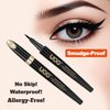 UOG Liquid Eyeliner Pen and Eyebrow Pen – Lasts up to 72 Hours, Waterproof, Quick-Dry, No-Skip, Smudge-Proof, Allergy-Free, Flexible Precise Slender Tip, 1.0mL/0.035 Fl oz (Brown)
