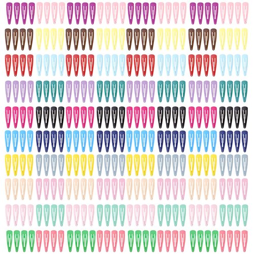 YOPAY 200 Pack Snap Hair Clips for Kids, Girls, Women, 2 Inch Metal Hair Snap Barrettes Pins, No Slip DIY Hair Tools Accessories