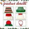 Mystella 12 Pcs Mini Christmas Hats and Scarves - Tiny Knitted Santa Hat and Scarf Set for Crafts, DIY Projects, Wine Bottle Decor, and Christmas Tree Ornaments