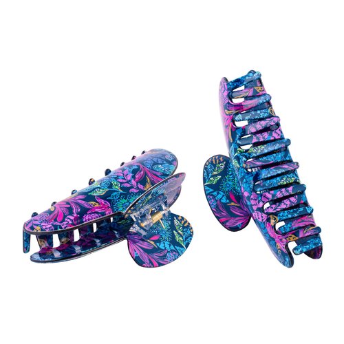 Lilly Pulitzer Colorful Claw Jaw Clip for Fine, Thick, Curly or Straight Hair - Medium Hair Clip for Women, Calypso Coast