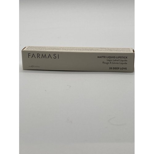 FARMASi Liquid Matte Lipstick, 20 DEEP LOVE, 4g/0.14oz - Long-Lasting, Intense Matte Finish, Highly Pigmented, Bold Color, Lightweight Formula, Non-Drying, Smudge-Proof, Full Coverage