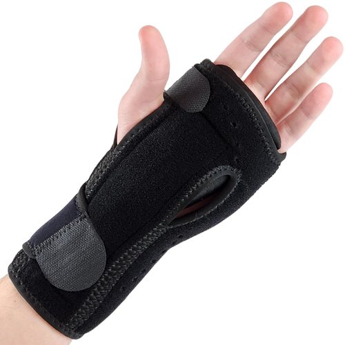 Hand Brace for Carpel Tunnel Wrist Brace Night Support - Extra Comfort for Night ,- Adjustable Night Wrist Support With Splints for Arthritis, Tendonitis, Sprain, wrist pain and Injuries - Fits Left or Right One size fits all