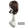 Natural Wavy 14" Middle Part Hair Topper 10x13cm Mixed Hair Clip in French Style Wig Light Brown