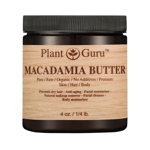 Macadamia Body Butter 4 oz.100% Pure Raw Fresh Natural Cold Pressed. Skin Body and Hair Moisturizer, DIY Creams, Balms, Lotions, Soaps.