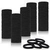 100PCS Black Hair Ties for Women Girls, 4cm in Diameter Regular Seamless Thick Black Hair Band, Elastic Hair Ties No Damage Ponytail Holder