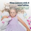 PixieCrush Unicorn Stuffed Animals with Babies Inside - 5-Piece Set of Mommy and Baby Unicorn Plush for Imaginative Play - Soft Cuddly Companion for Kids - Stuffed Animals for Girls Ages 3 to 8 Years