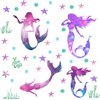 Easu Mermaid Wall Decals Girls Nursery Bedroom Wall Sticker Girls Wall Decals Mermaids Decorative Peel & Stick Wall Decals