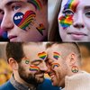 FANRUI 84+ PCS LGBT Gay Pride Temporary Tattoos For Women Men Adults, Rainbow Temporary Tattoos, Kids Pride Face Tattoos Stickers Body Art, Rainbow Pride Accessories Parades Celebrations Party Festivals