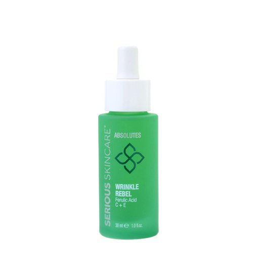Serious Skincare - Wrinkle Rebel Anti-Aging Facial Serum with Vitamin C, E and Bakuchiol Extract - For Fine Lines, Wrinkles and Dark Spots - Even Skin Tone - Brighter Complexion - 1 Fl. Oz.