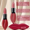Easilydays Matte Red Lipstick for Women, Moisturizing Velvet Lipsticks, Long Lasting Smudge-Proof Lip Stick, Light Bright Labiales Matte Lipstick Lip Stain High Pigmented Dark Makeup Lip Gloss (#04)