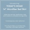 TODAY'S HOME Classic Tailored, Microfiber, 14" Drop Length Bed Skirt Dust Ruffle, Full, Black