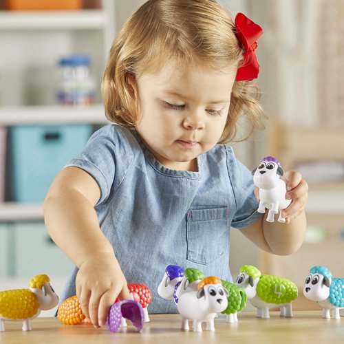 Learning Resources Snap-n-Learn Counting Sheep - 20 Pieces, Ages 18+ Months Toddler Learning Toys, Counting and Sorting Toys, Farm Animals Toys for Kids