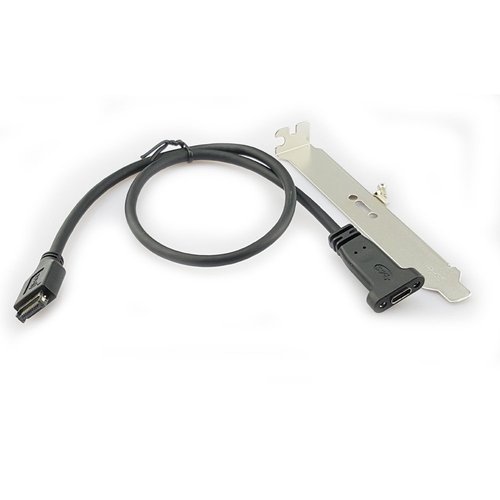 Seadream USB 3.1 Front Panel Header Type E to USB-C Type-C Female Extension Cable 50cm 0.5m with Panel Mount Screw