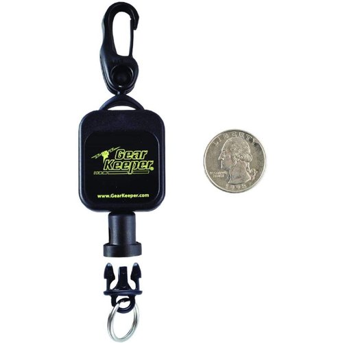 Gear Keeper Micro Retractor | Super Zinger for Fly FIshing – Options | Swiveling Snap Clip, Threaded Stud or Carabiner Clip Mount with Q/C Split Ring Accessory | Made in USA