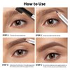 Boobeen 12 Packs Eyebrow Pencils with Soft Brush 2-in-1 Natural Waterproof Eyebrow Pen Long-lasting Brows Makeup, Dark Brown Eye Brow Pencil Set Eye Brow Liners
