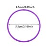 ONLYKXY 10pcs Silicone Hair Rubber Bands 5.5cm No-slip Soft Elastic Band Hair Ties Rubber Ring for Women Girls Braids Ponytails Sports Wet Hair Work Outs Hair Accessories (Purple)