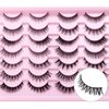 SQYlashes False Eyelashes Short Natural Wispy Lashes Cat Eye - Mixed Styles, 14 Pairs, MG08