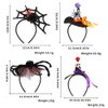4Pcs Halloween Headband, Spider,Ghost Headband,Witch Hat,Halloween Headpiece Party Cosplay Decoration Accessories for Women Kids Adults