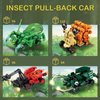 KAZI Insects Pull Back Cars,8 Pack Bug Building Toy Set for Boys Age 8 Plus,Bugs Pull-Back Vehicle Set,Insect Car Toys for Kids,Idea Gifts Party Favors,Goodie Bags Stuffers