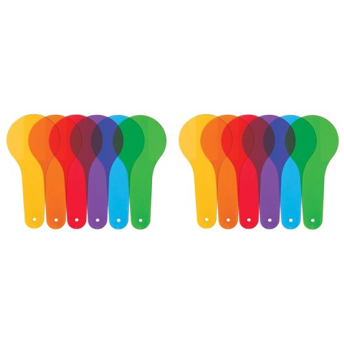 12Pcs Color Paddles,Transparent Color Paddles, Color Learning, Optics Color Filter Plate Montessori Educational Science Kits Educational Painting Color Drawing Cognition Science Learning and Education