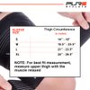 Pure Athlete Thigh Compression Sleeve – Adjustable Straps Quad Wrap Support Brace, Hamstring Upper Leg (2 Sleeves - Black, Small)