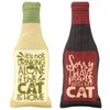 Wine Bottle Catnip Toys for Cats and Kittens Plush Wine Bottle - Funny Cat Toy Moscato and CATbernet - Cat Nip Toy for Wine Drinking Cat Moms and Dads