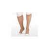 Juzo Soft Knee High 20-30 mmHg Compression Stockings w/ Silicone Band, Open Toe, Beige V Petite