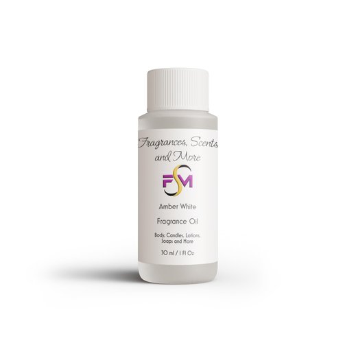 Amber White Fragrance Oil - 1 Fl Oz Plastic Bottle (30ml)