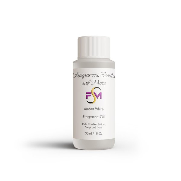 Amber White Fragrance Oil - 1 Fl Oz Plastic Bottle (30ml)