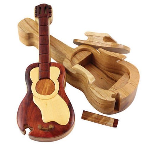 Guitar Wooden Puzzle Box Music Decorative Boxes