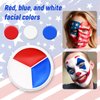 Red White Blue Face Body Paint - USA American Flag 3 Colors Makeup Face Painting Palette for America's Patriotic Events 4th of July, Independence Day, Veterans Day, Halloween, Sports Event
