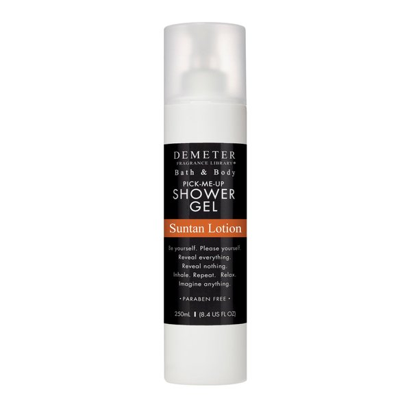 DEMETER Suntan Lotion Shower Gel, Body Wash for Men and Women, Contains No Sunscreen, 8.4 Oz