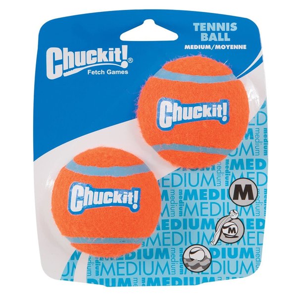 Chuckit! Multicolored Ball Launcher Rubber Tennis Balls Medium