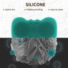 Limcmelf Handheld Soft Silicone Head Body Scalp Massage Brush Scalp Massager Shampoo Brush Scrubber Exfoliating Skin Fit for Baby Adult Bath Shampoo