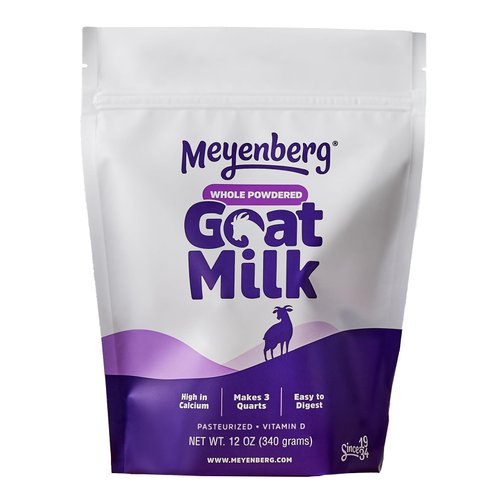 Meyenberg Whole Powdered Goat Milk, 12 Ounce, Resealable Pouch, Gluten Free, Vitamin D (Pack of 1)