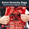 Mop Mob No Leak, Hospital Grade Biohazard Waste Bags 100 Pk. 10 Gallon, 24" Red Trash Liner With Hazard Symbol For Infectious Waste Disposal