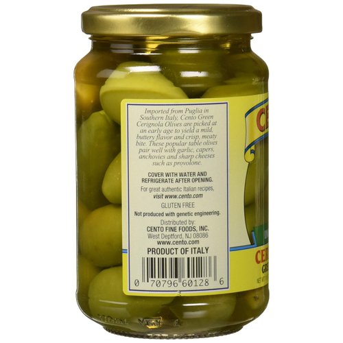 Cento Imported Cerignola Green Olives, 11.6 Ounce