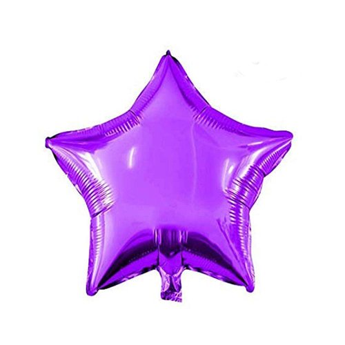 18" Star Balloons Foil Balloons Mylar Balloons for Party Decorations Party Supplies, Purple, 10 Pieces